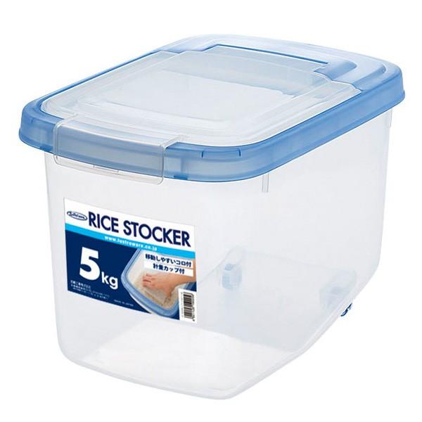 米櫃 スライド米びつ5型 5kg（計量カップ付） B-1900PN ｜ キャスター