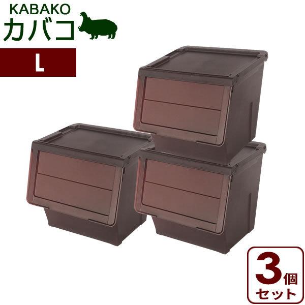 Fits 収納ケース ブラウン3個セット キャスター付き ラック 3段