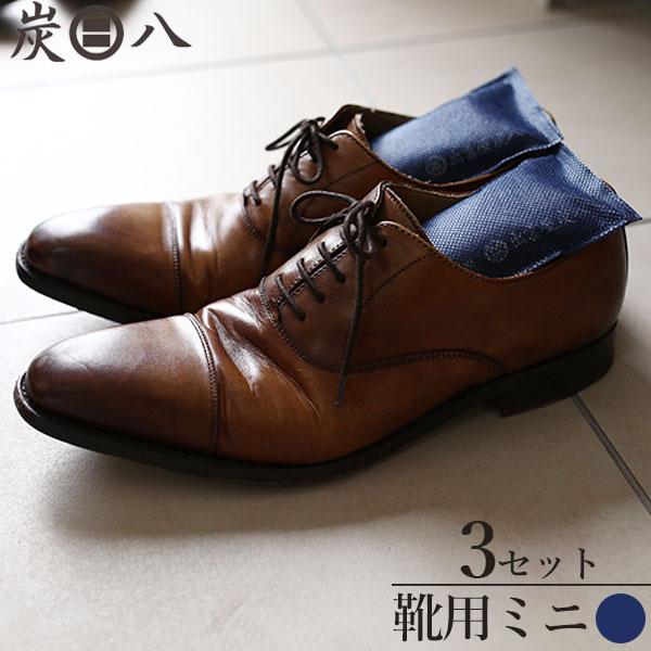 POWAI 竹炭スプレー 2本セット　2セット 出雲カーボン 炭八 ミニ 0.2L×2 靴用 ネイビー 2本入×3セット