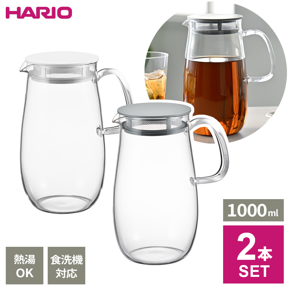 HARIO（ハリオ） レンジでかんたん麦茶ポット むぎちゃん 2本セット