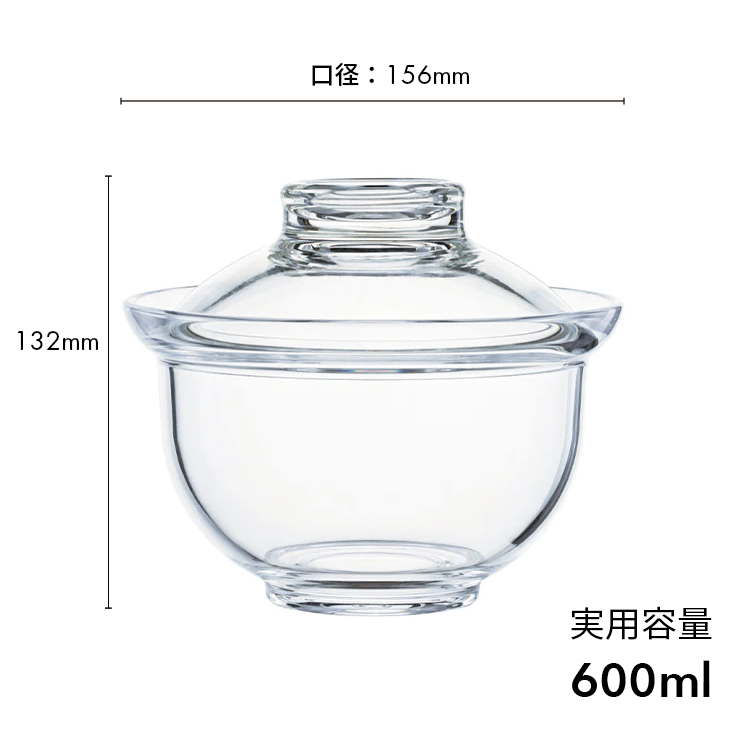 ガラスの丼鉢 蓋付き ガラス 食器 ハリオ HARIO : すまいのコンビニ