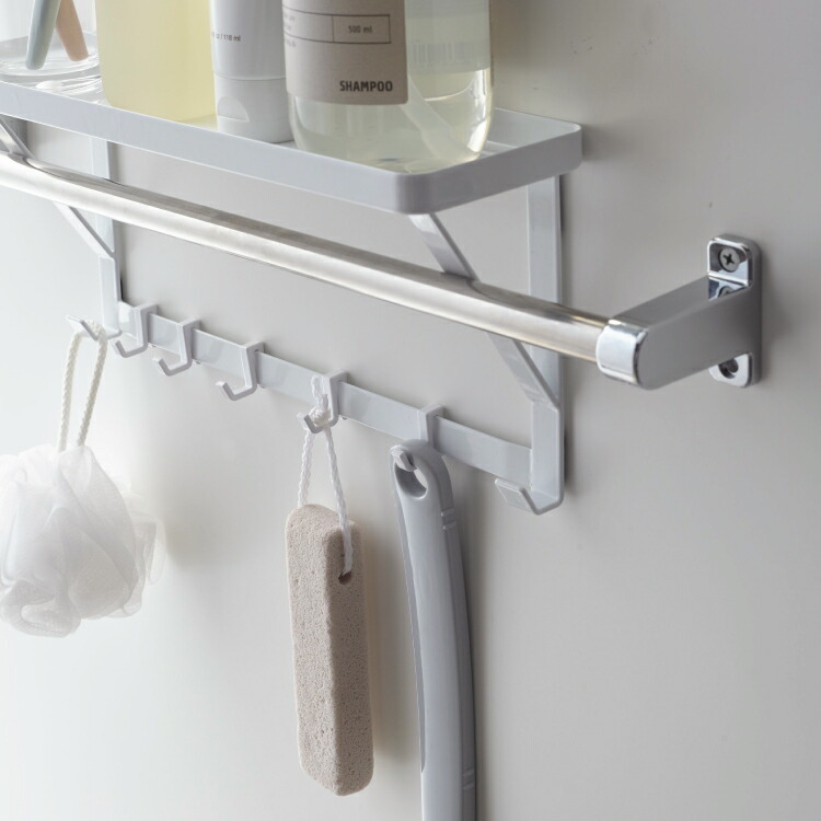 タオル掛け上ラック ミスト お風呂 収納 タオルバー 洗面所 バス用品