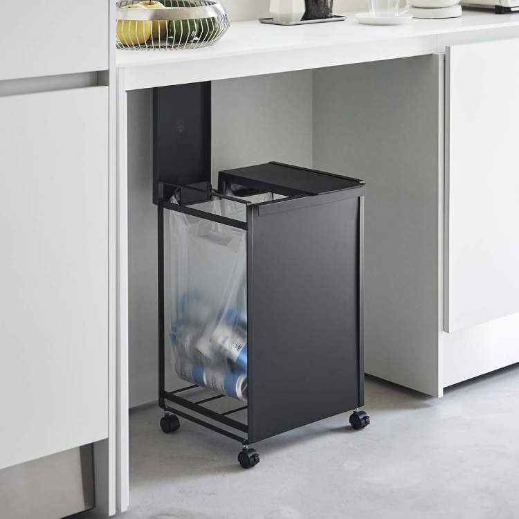 蓋付き目隠し分別ダストワゴン タワー 2分別 【 ゴミ箱 分別