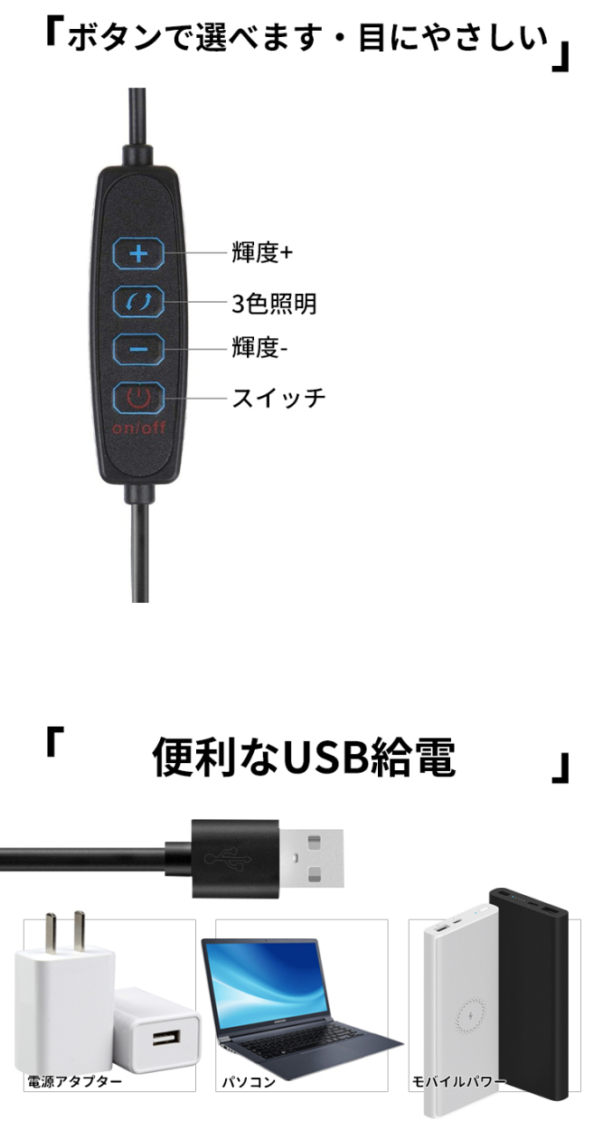 拡大鏡 スタンドルーペ クリップ式 倍率10倍 レンズ直径10.5CM LEDライト付き 360°角度調整可能 読書 虫眼鏡 USB給電 手芸  品質保証 非売品 地図 新聞 ジュエリー