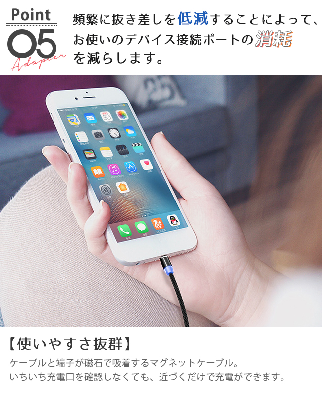 市販 充電ケーブル 送料無料 携帯電話部品 即納 高速 磁石 マグネット iPhone type-c Micro USBスマホ 急速充電 大人気  ギフト 新作 www.southriverlandscapes.com