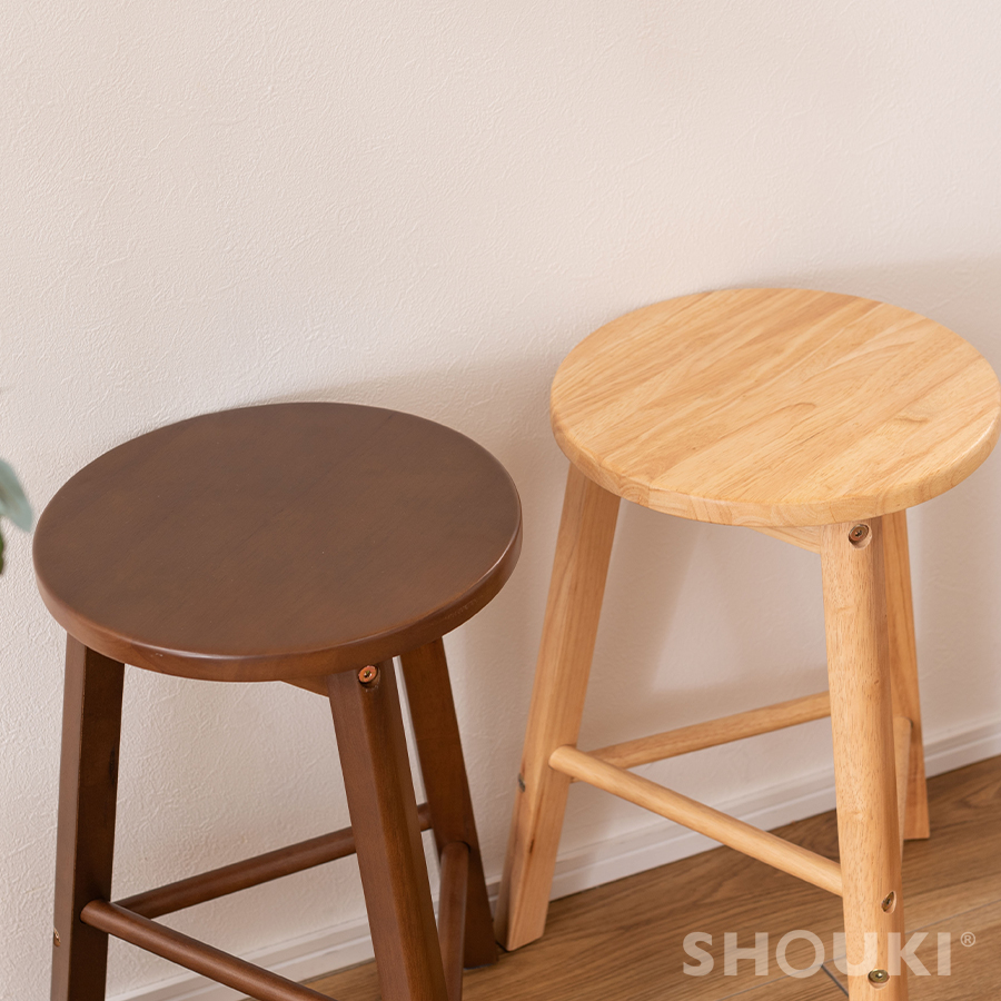 2点以上購入で7%OFF 椅子 スツール 丸椅子 天然木 木目 ナチュラル