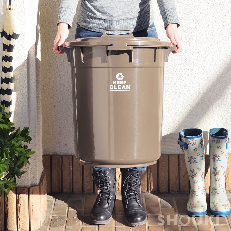 ゴミ箱 45L おしゃれ 蓋付き シンプル 丸...の詳細画像2
