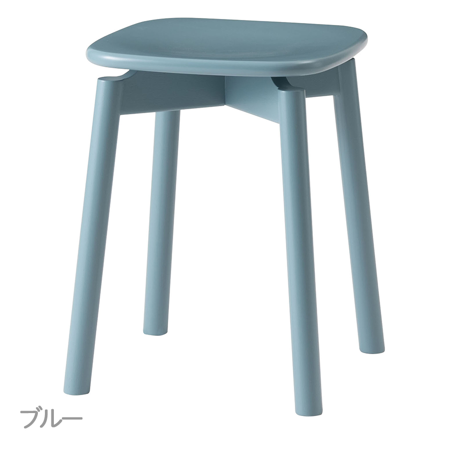2点以上購入で7%OFF 椅子 スツール かわいい くすみカラー 天然木