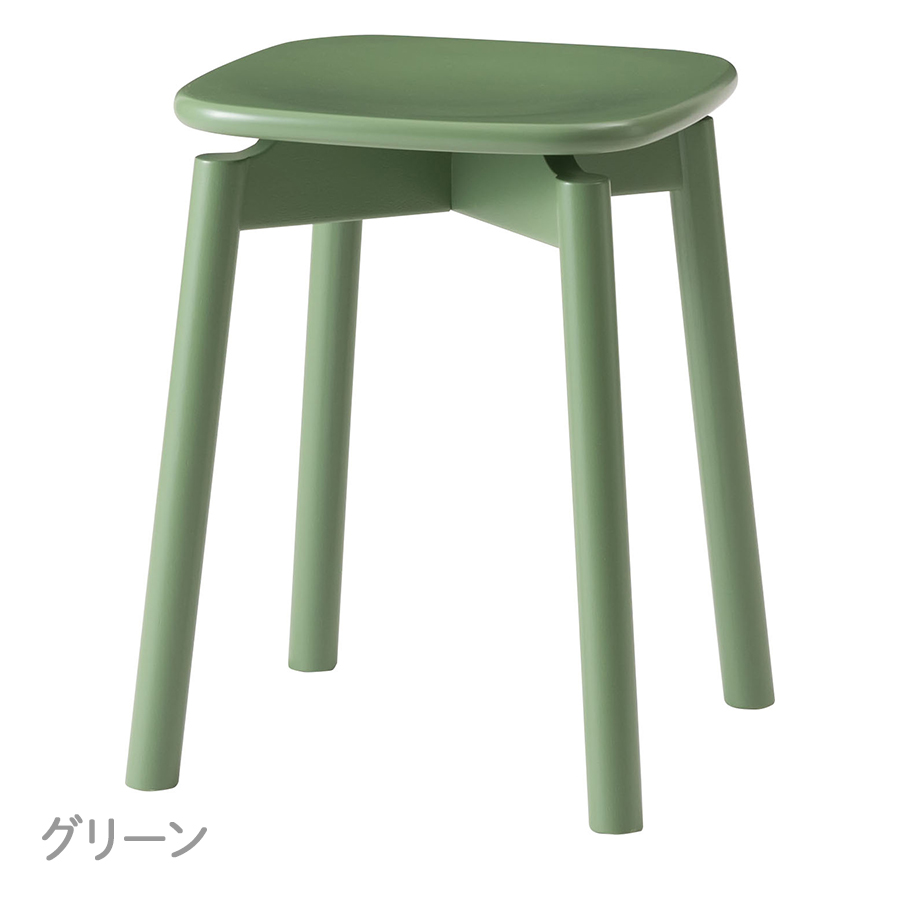 2点以上購入で7%OFF 椅子 スツール かわいい くすみカラー 天然木