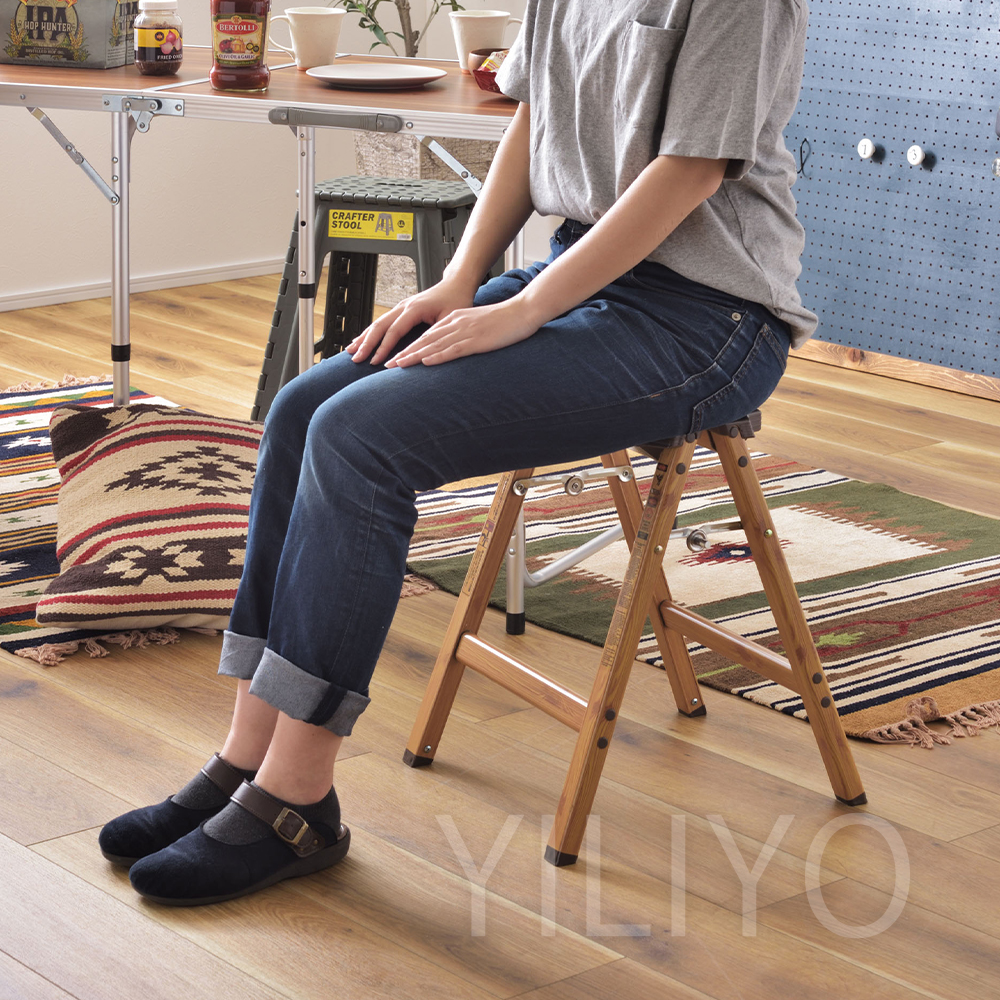 踏み台 ステップ スツール 木目 ハイタイプ 折りたたみ 軽い 省