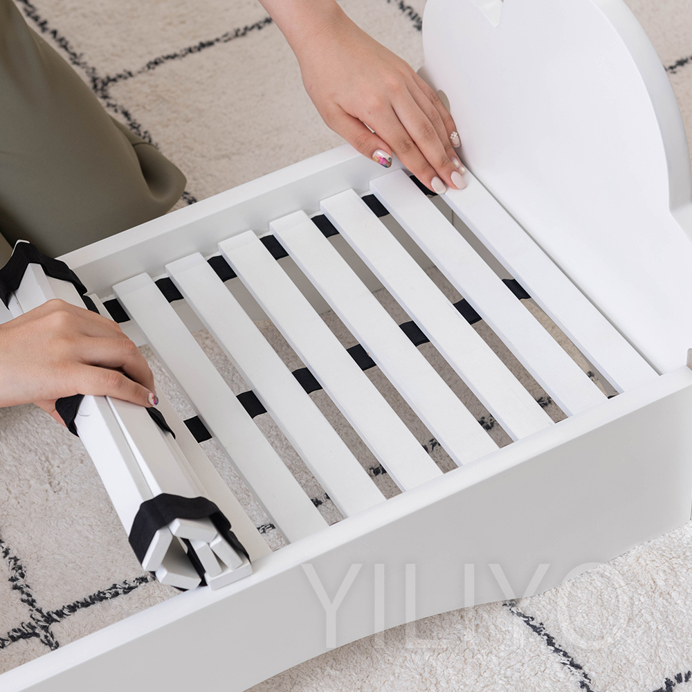 犬 猫 ベッド 天然木 北欧 シンプル マット付 ブラウン ホワイト 雲