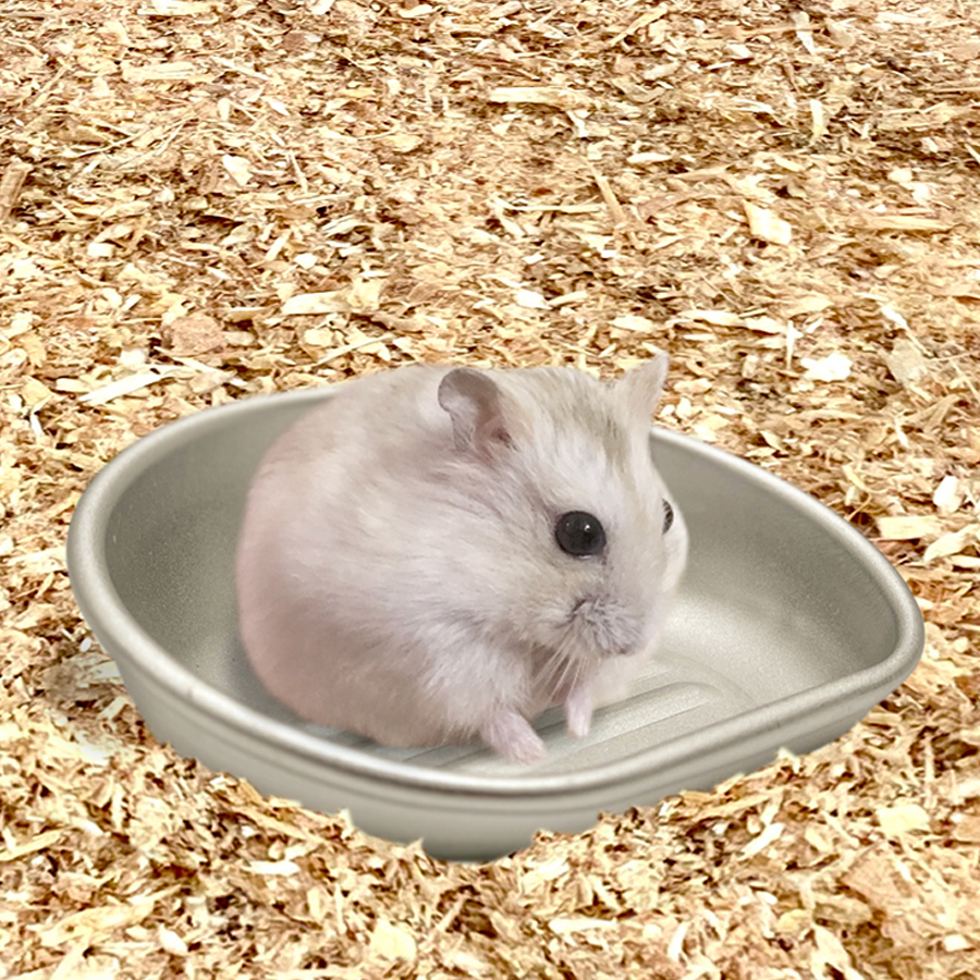ハムスター マウス 小動物 ひんやり 冷感 ベッド 2個セット アルミ たらい クール 夏対策 暑さ対策