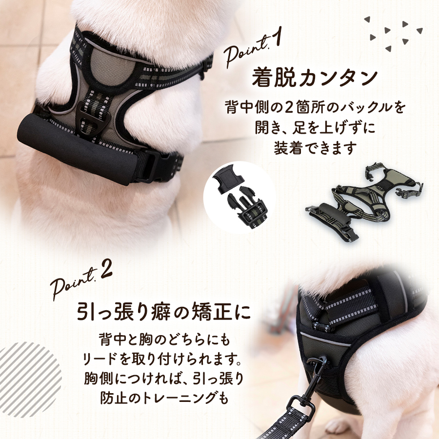 犬ハーネス リード セット 中型犬 引っ張り防止 飛び出し防止 メッシュ