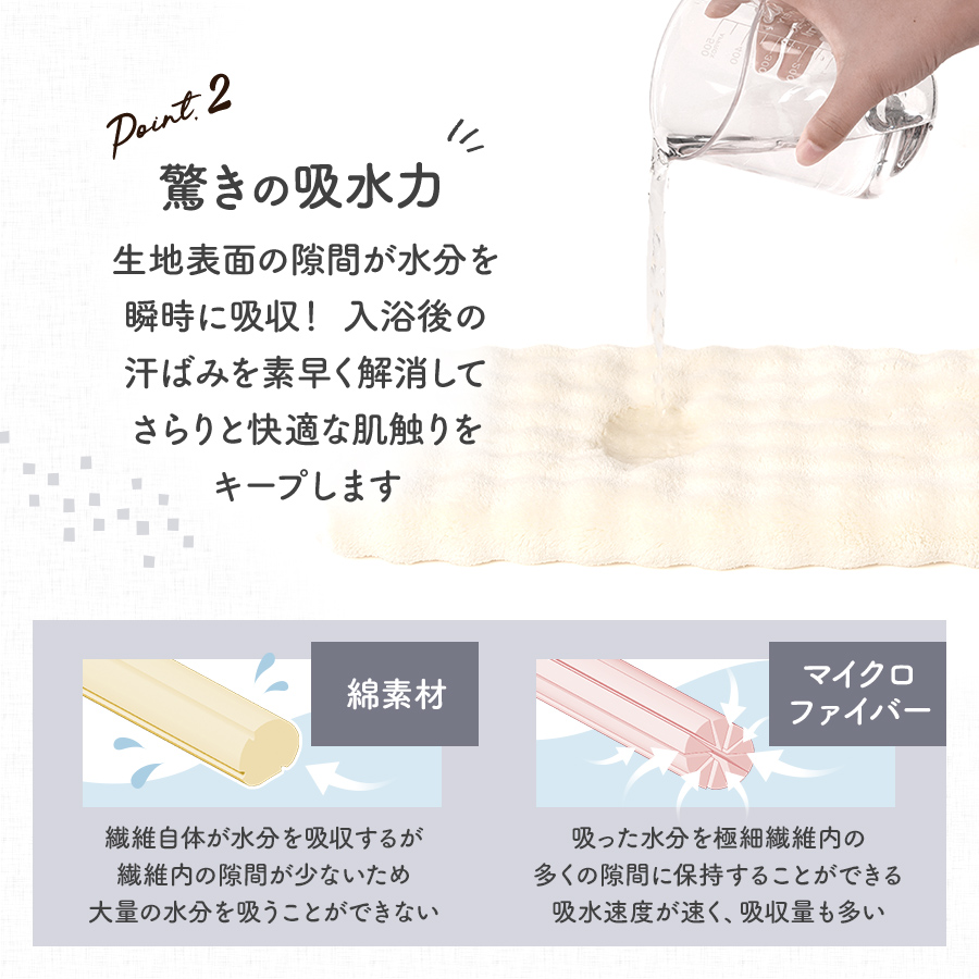 バスローブガウンふわふわ給水力柔らかいピンクむらさきグレーベージュ
