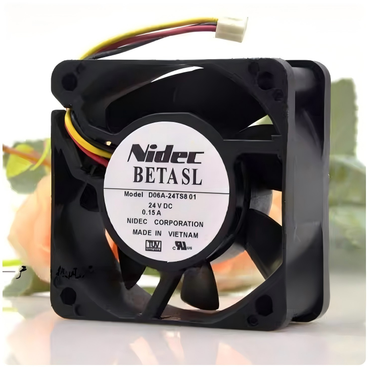 新品 D06A-24TS8 01 Nidec 24VDC 0.15A 60*60*25MM ファン 2線/3線