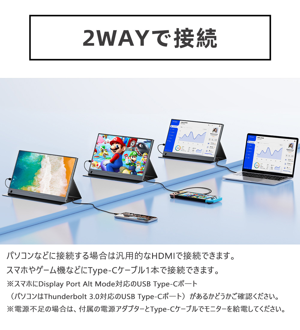 14インチ フルHD モバイルモニター タッチパネル モバイル