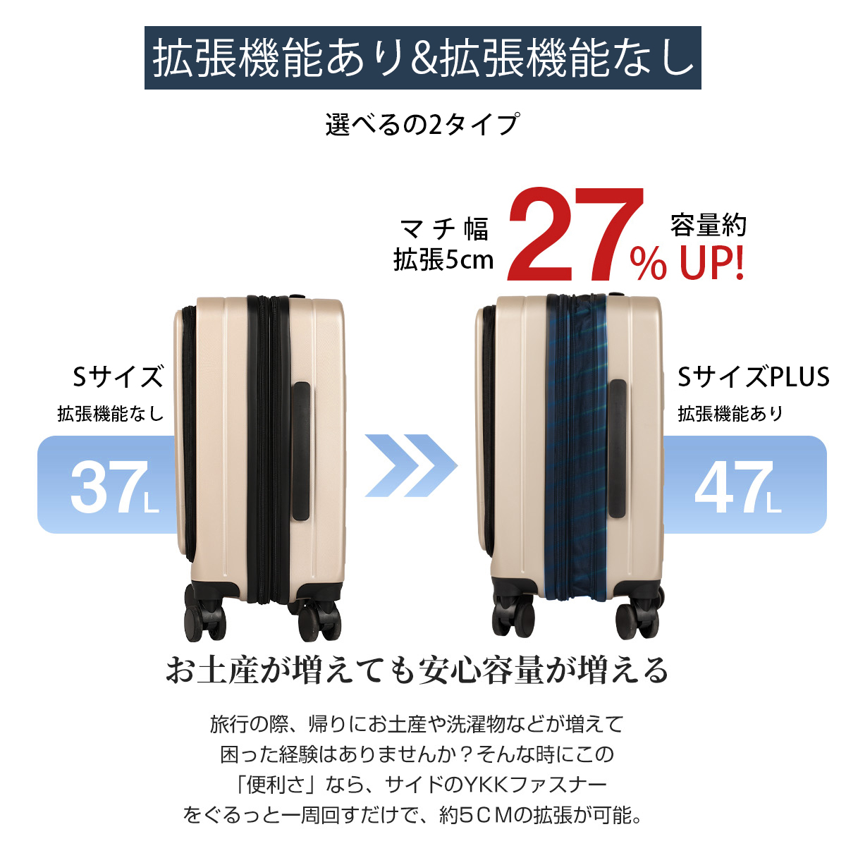 【フロントオープン ストッパー付 USBポート】Seelove スーツケース キャリーケース キャリーバッグ 機内持ち込み Sサイズ 拡張機能 超軽量 静音キャスター 旅行の画像
