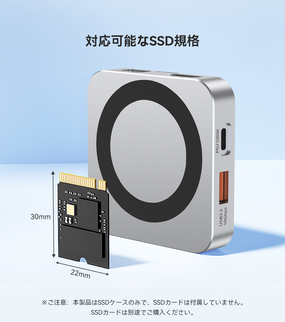ハブ 外付けSSDケース SSDエンクロージャー Type C3.2/USB3.2/HDMI/PD