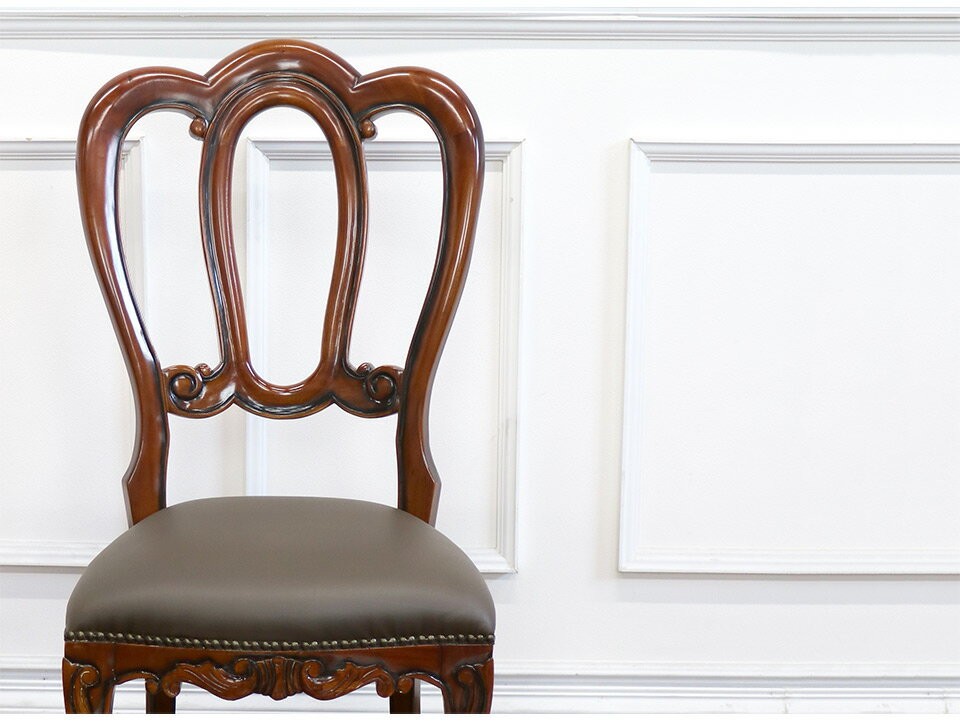 ダイニングチェア チェア 新作製品 世界最高品質人気 椅子 イス おしゃれ ベネシア 単品 アンティーク調 ブラウン 木製