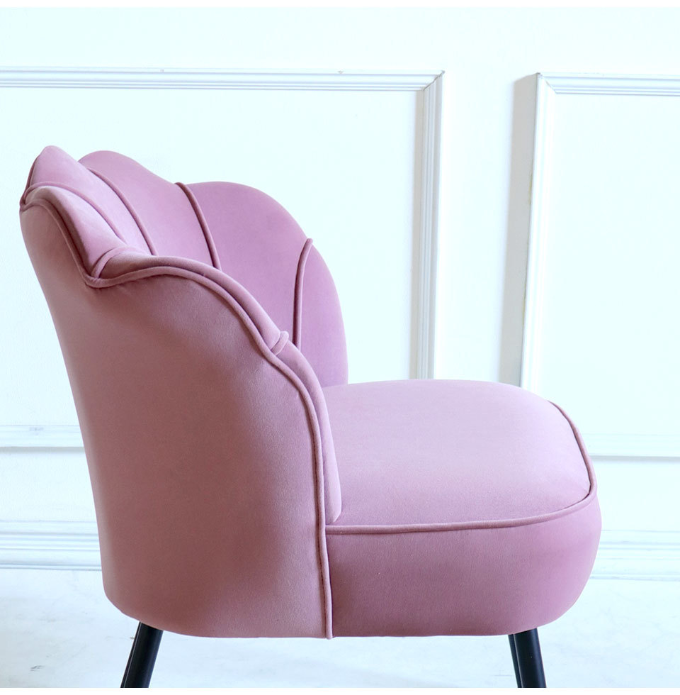 10％お値引きクーポン P5倍 チェア 単品 ロココ調家具 輸入家具 シェル 貝殻 1人用 イス 椅子 クラシカル ピンク