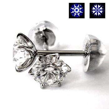 限定お買い得商品 ピアスご ダイヤモンド 0339ct -VVS1-3EX.H&C中央宝石研究所 D アクセサリー