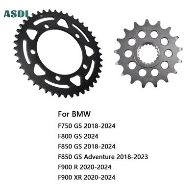 【並行輸入品】 525 44T 17T バイクフロントリアスプロケット BMW F750 GS 2018-2024 F800 F850 GS アドベンチャー 2018-2023 F900 R F900 XR 2020-2024の画像