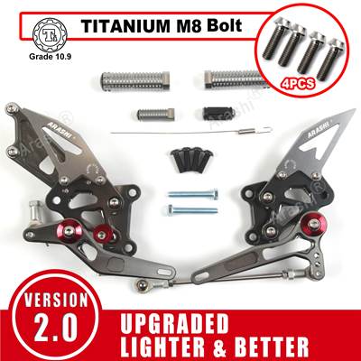 【並行輸入品】 アラシニンジャ2008-2012 CNCライダー カワサキニンジャ250r 2008 2009 2010 2011 2012用リアフットレスト フットペグ_5