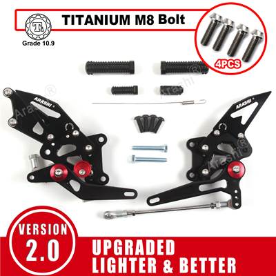 【並行輸入品】 アラシニンジャ2008-2012 CNCライダー カワサキニンジャ250r 2008 2009 2010 2011 2012用リアフットレスト フットペグ_6