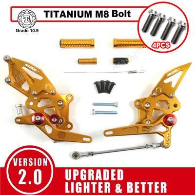 【並行輸入品】 アラシニンジャ2008-2012 CNCライダー カワサキニンジャ250r 2008 2009 2010 2011 2012用リアフットレスト フットペグ_3