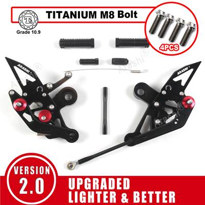 【並行輸入品】 嵐-CNC調整可能フットレスト リアセットフットレスト ヤマハmt09 mt 09 mt 09 FZ-09 2017 2018 2019 2020 クイックシフター 2014-2020_2