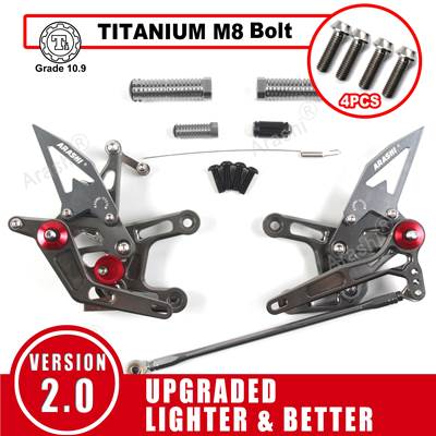 【並行輸入品】 嵐-CNCバイク 二輪フットレスト フットレスト フットペグ リアセット カワサキニンジャ用アクセサリーzx10r zx1000 2006-2007 2006 2007 1セッ_5