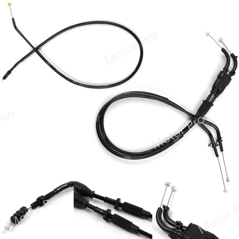 【並行輸入品】 カワサキZ1000用スロットルクラッチケーブルキット ステンレスワイヤー バイクアクセサリー 黒 z 1000 2011-2013 2012の画像