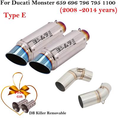 【並行輸入品】 バイク 二輪エキゾーストサイレンサー ドゥカティモンスター659 696 795 1100 hypermotard 796 2008-2014 カーボン dbキラー用_6