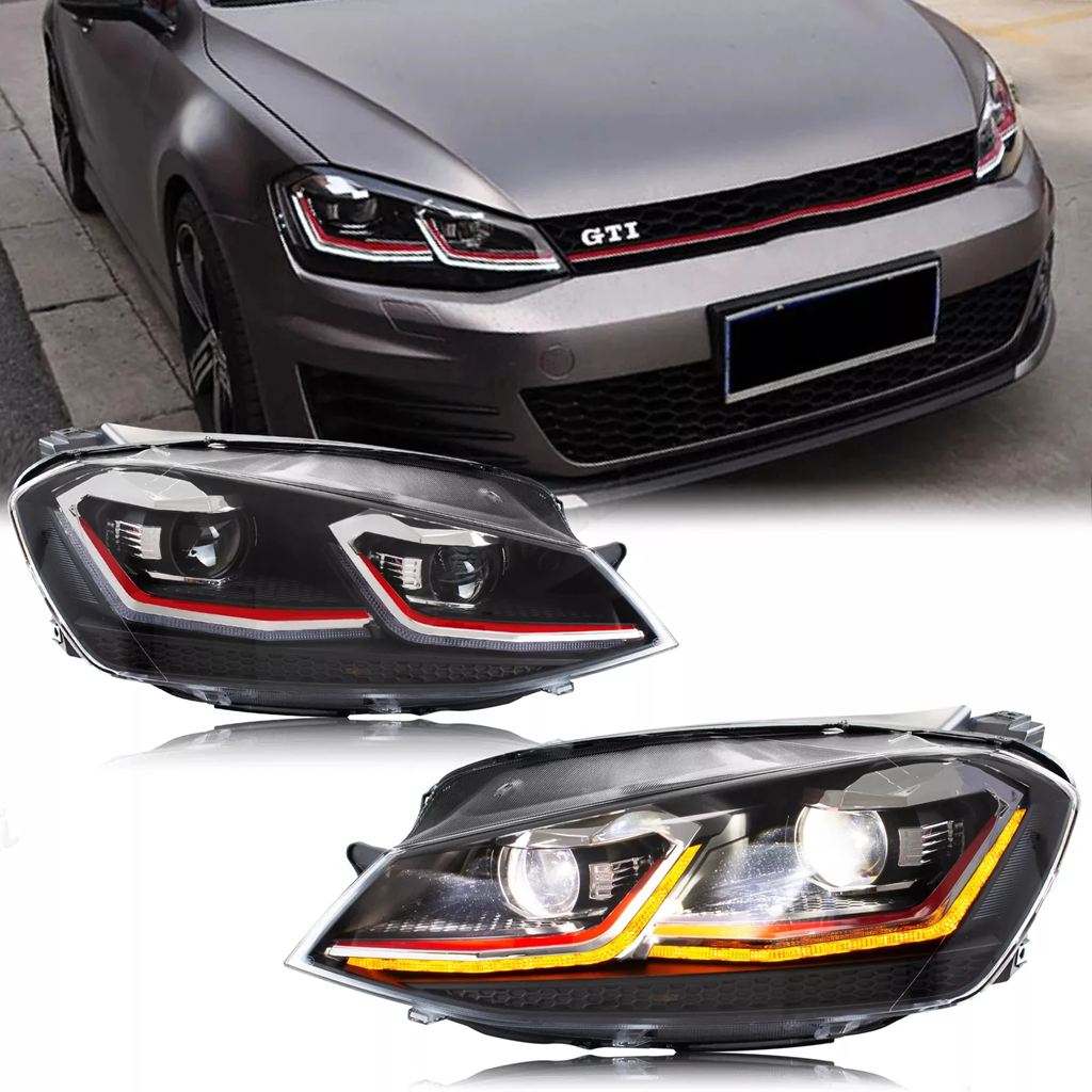 並行輸入品】ペアヘッドライトアセンブリフォルクスワーゲン VW ゴルフ