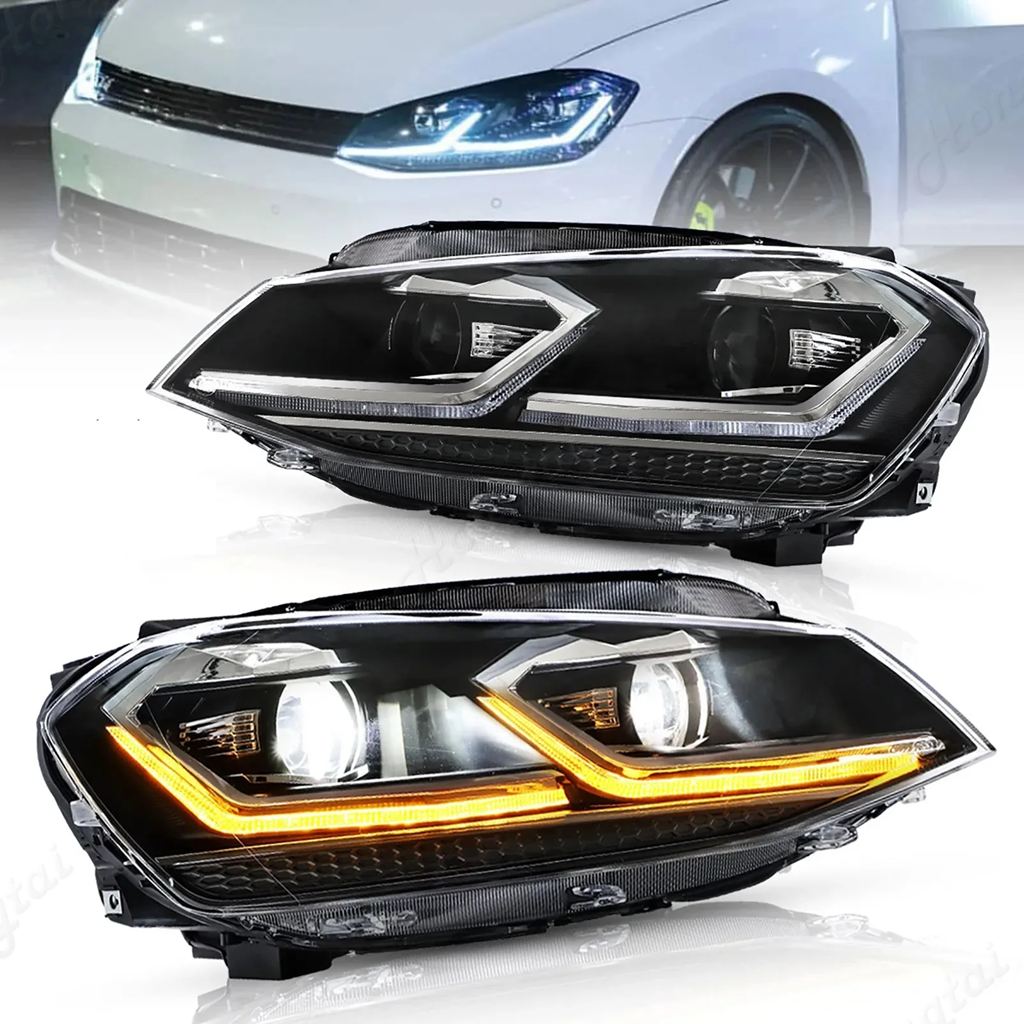 並行輸入品】ペアヘッドライトアセンブリフォルクスワーゲン VW ゴルフ