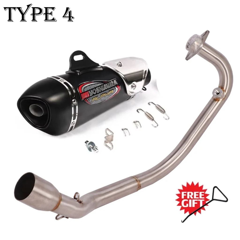 【並行輸入品】CFmoto ST125 フルシステムバイク排気エスケープ接続フロントミドルリンクパイプカーボンマフラーの画像