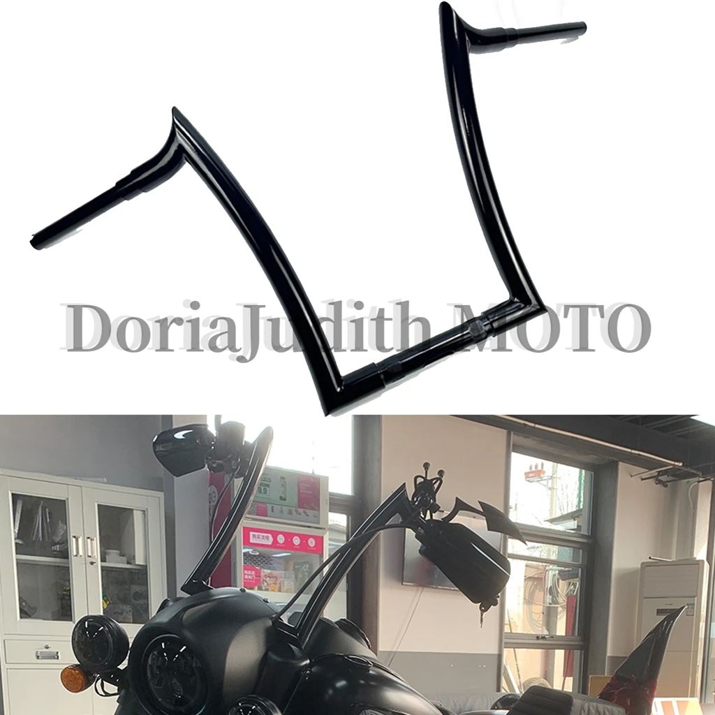 【並行輸入品】カスタムバイクホーンハンドルバー インドダークホース 1-1/2インチ 38mmの画像