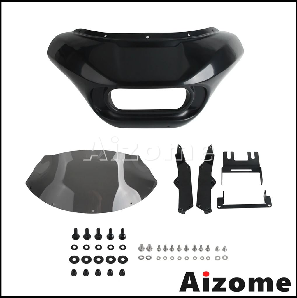 【並行輸入品】バイクヘッドライトマスク フロントランプフェアリングカバー ハーレーソフテイルフロントガラス保護 ファットボブ114 fxfbs 18-24 fxfb 18