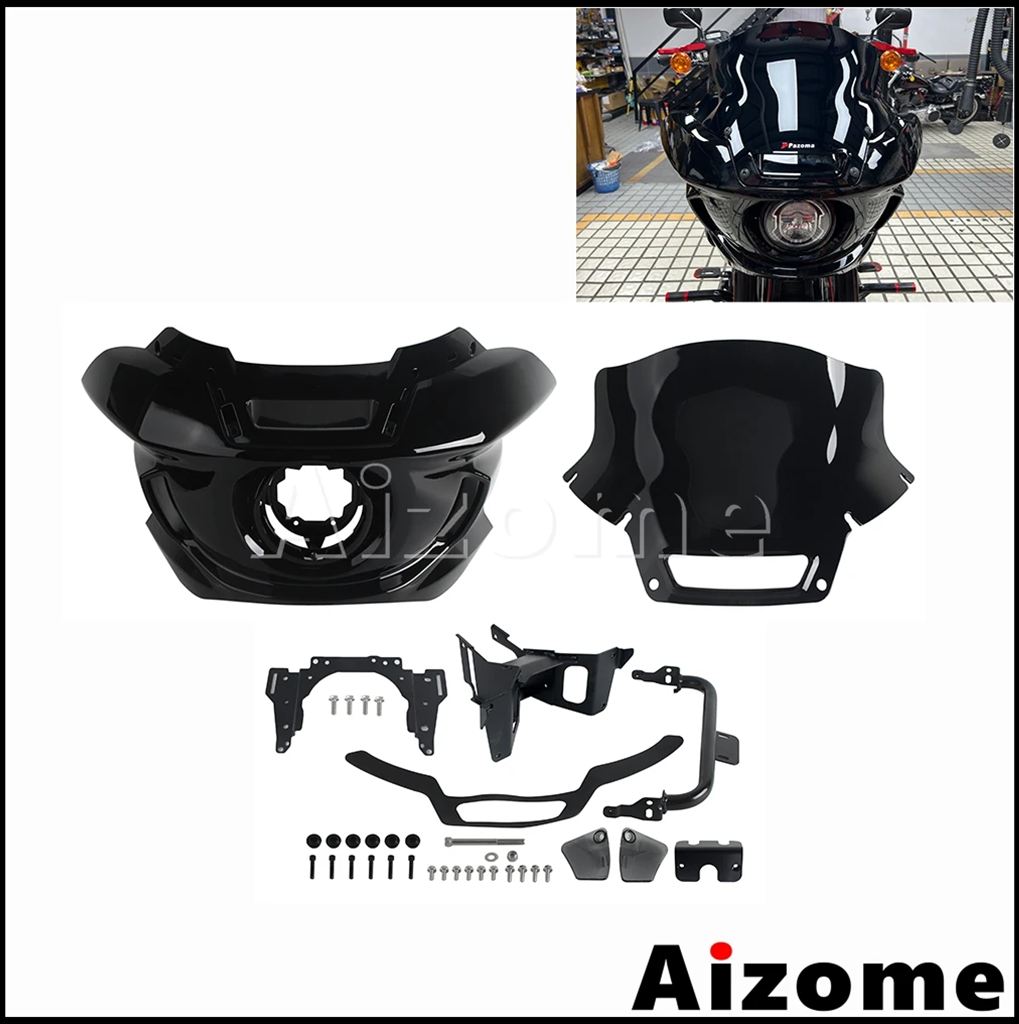 【並行輸入品】FXLRSバイクフロントライトマスクフェアリングスモークウインドスクリーンウィンドシールド ハーレーソフテイルローライダーS 117 FXLRS 2022_6