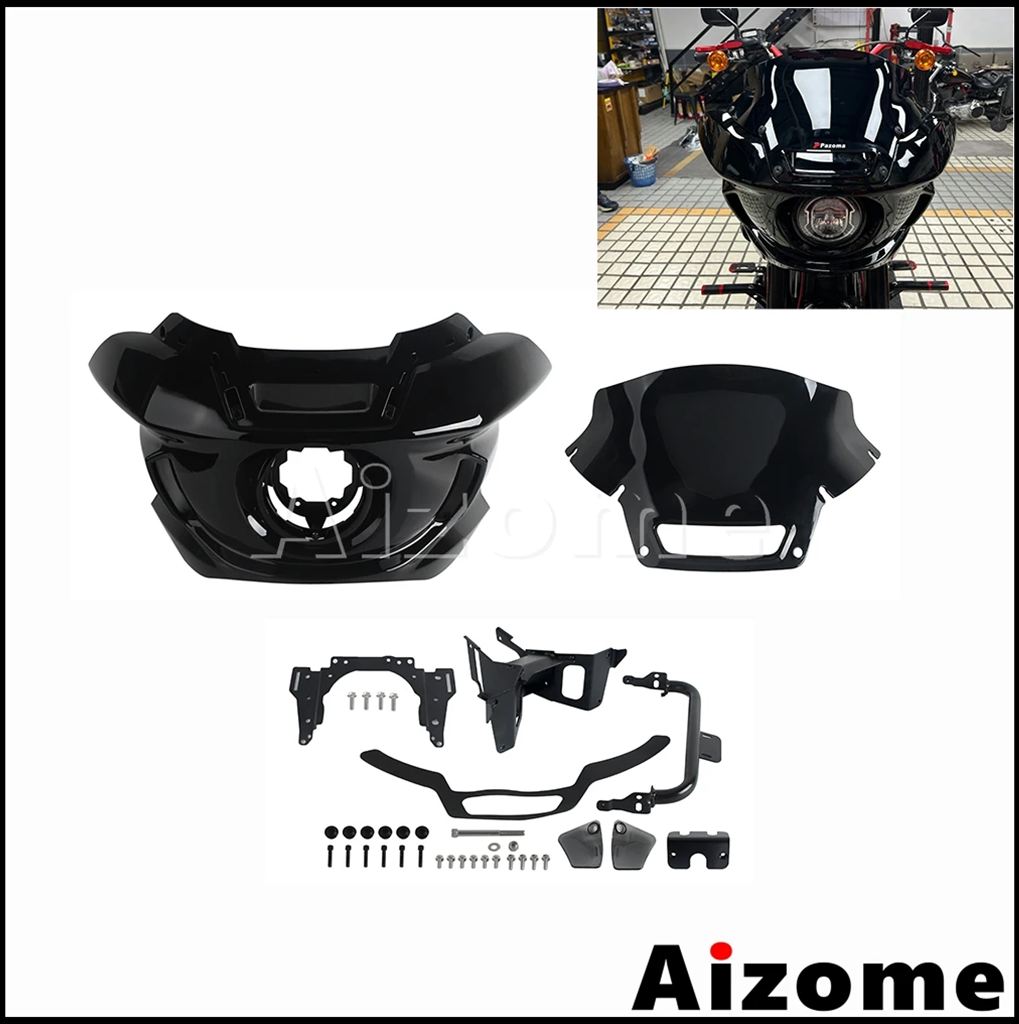 【並行輸入品】FXLRSバイクフロントライトマスクフェアリングスモークウインドスクリーンウィンドシールド ハーレーソフテイルローライダーS 117 FXLRS 2022_8
