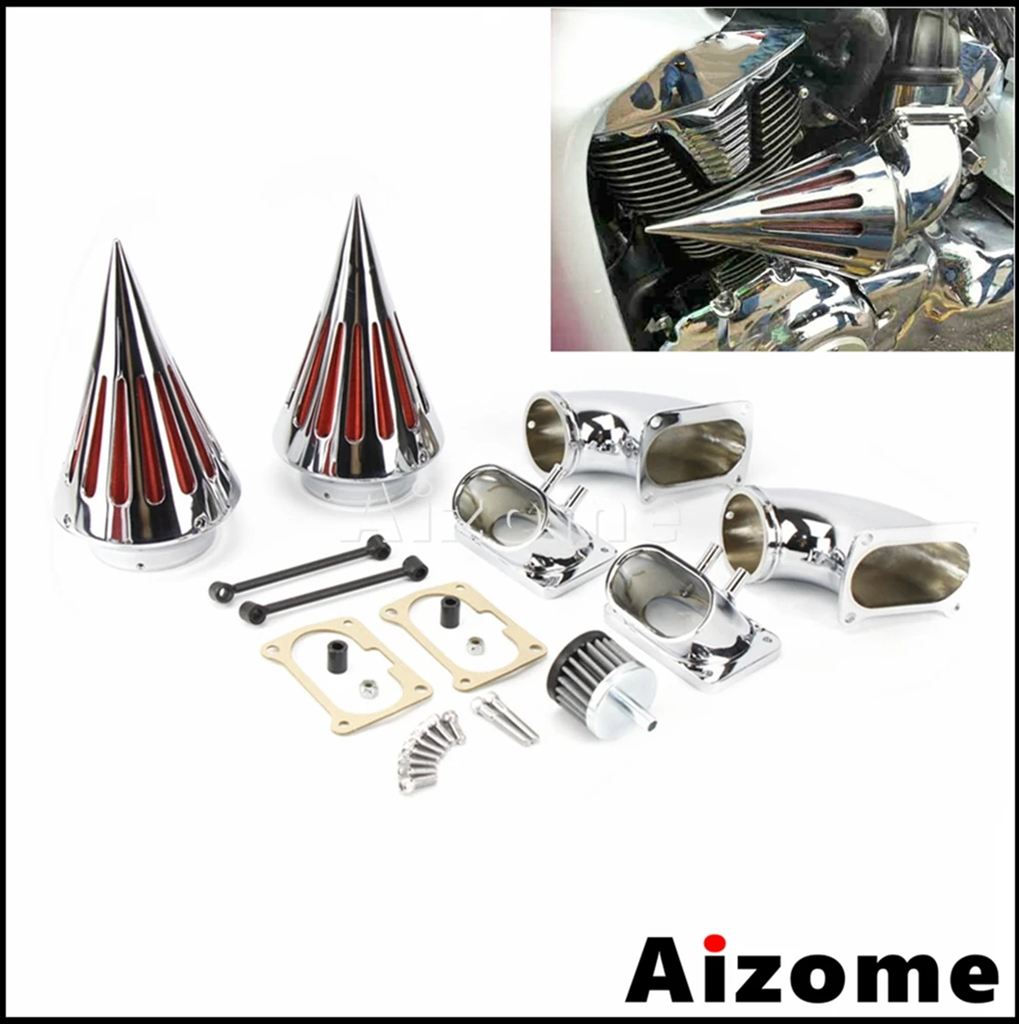 【並行輸入品】Suzukiブルバード1800 m109 m109r 全年間バイクアクセサリー用デュアルスパイクフィルター コーンアルミニウムエアフィルター_1