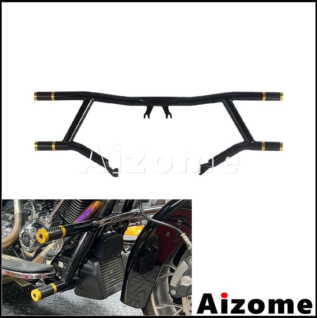 【並行輸入品】クラッシュバープロテクタースライダーエンドバイク保護バーハーレーツーリングエレクトラグライドロードキングロードグライドCVO 13-25用_5