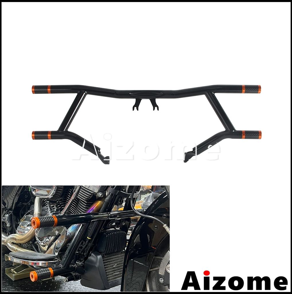 【並行輸入品】クラッシュバープロテクタースライダーエンドバイク保護バーハーレーツーリングエレクトラグライドロードキングロードグライドCVO 13-25用_6
