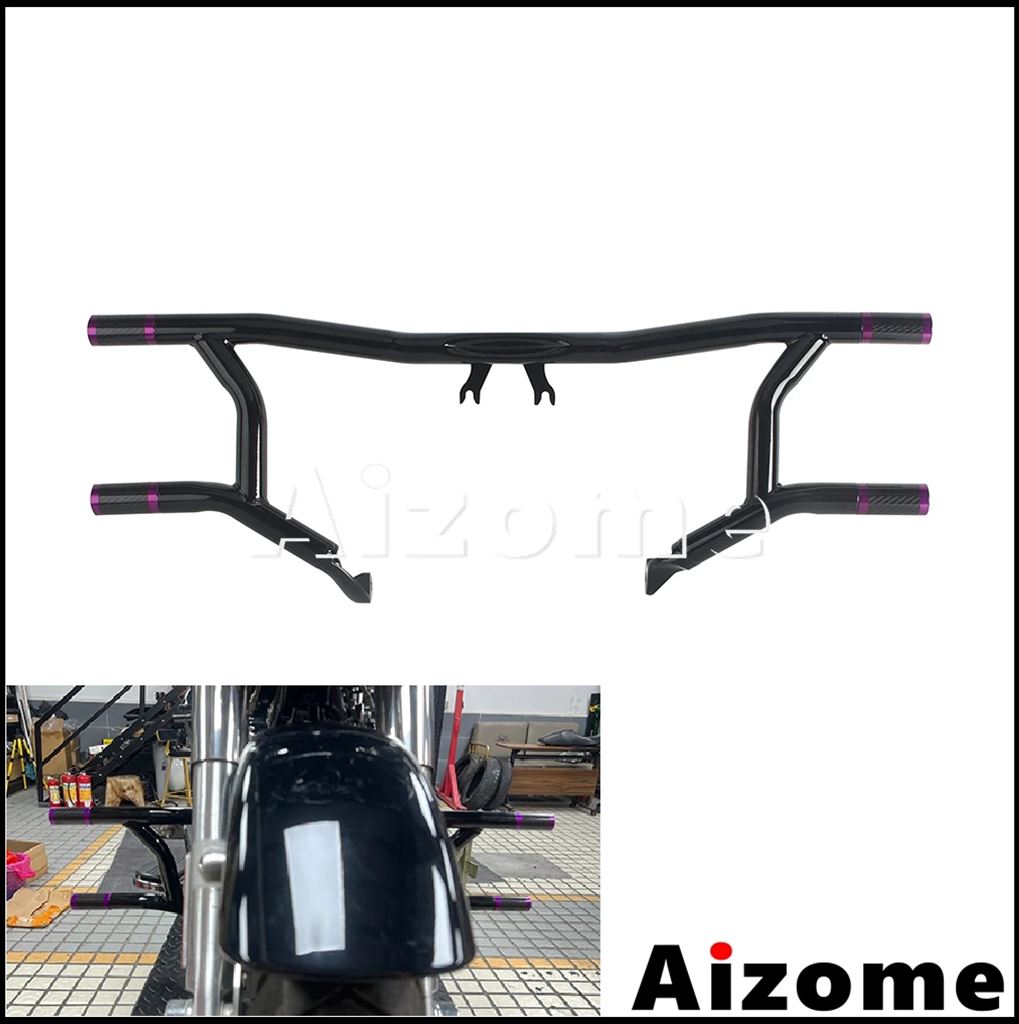 【並行輸入品】クラッシュバープロテクタースライダーエンドバイク保護バーハーレーツーリングエレクトラグライドロードキングロードグライドCVO 13-25用_13