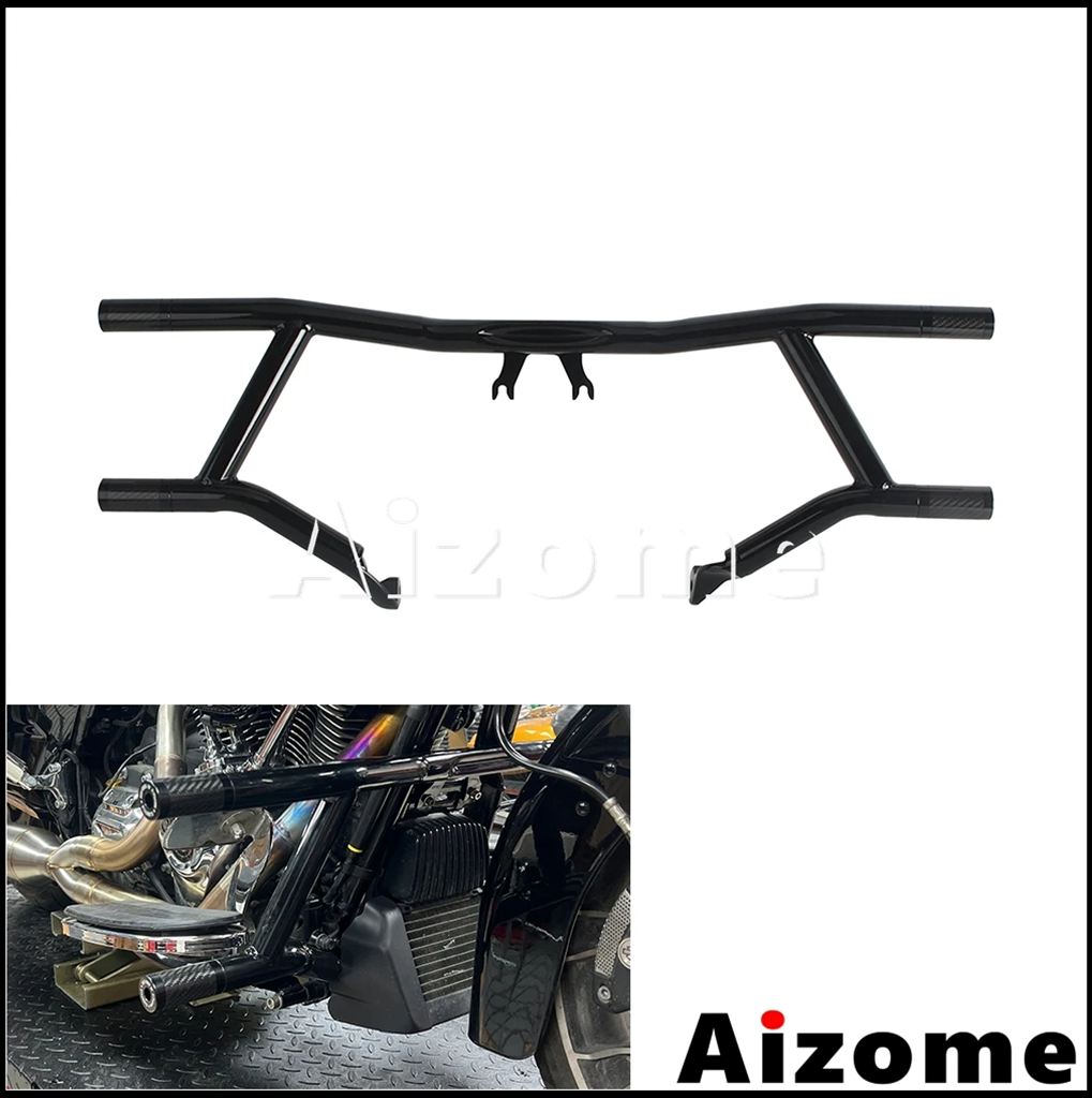 【並行輸入品】クラッシュバープロテクタースライダーエンドバイク保護バーハーレーツーリングエレクトラグライドロードキングロードグライドCVO 13-25用_2