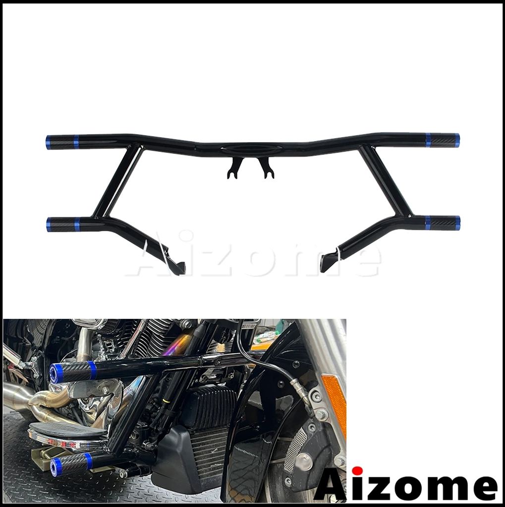 【並行輸入品】クラッシュバープロテクタースライダーエンドバイク保護バーハーレーツーリングエレクトラグライドロードキングロードグライドCVO 13-25用_3