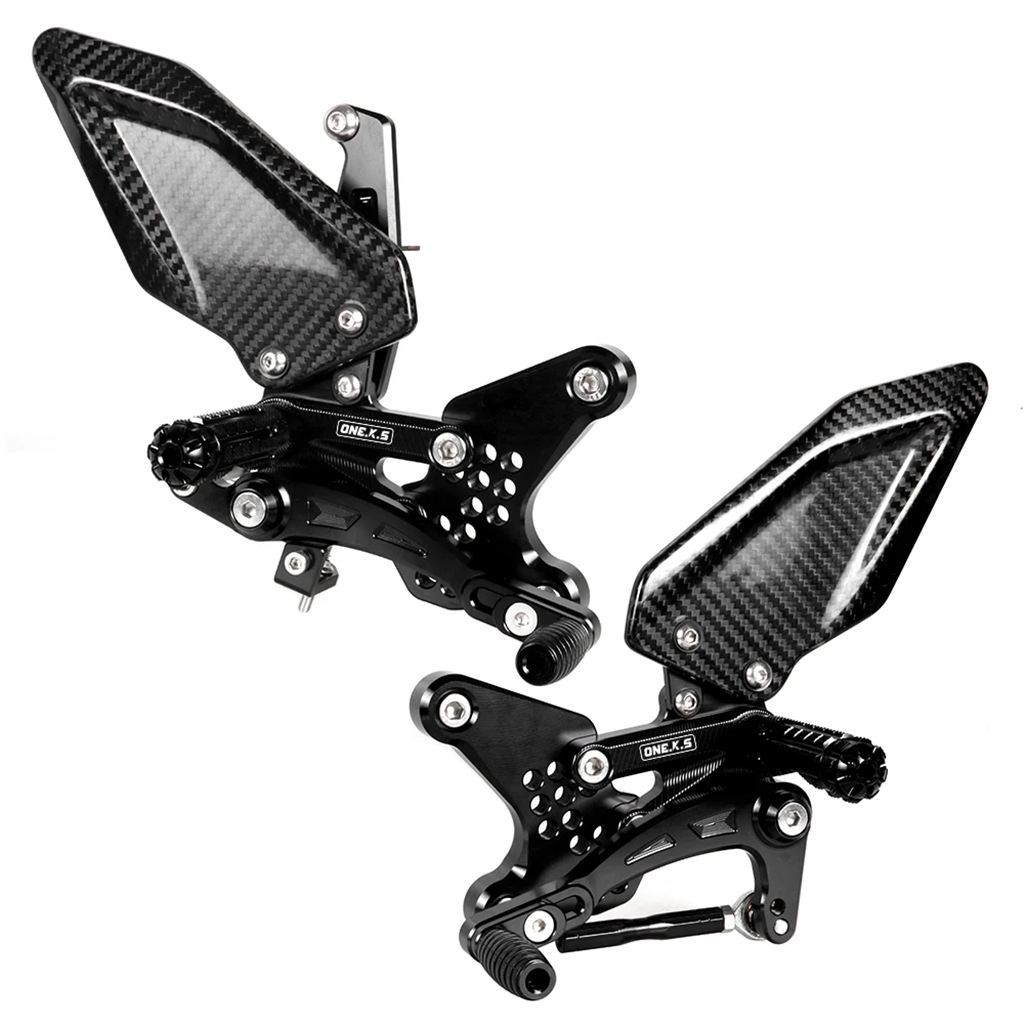 【並行輸入品】カワサキzx4r zx4rr zx4r zx4rr zx4r zx4r 2023-2024用バイク用CNC調整可能リアセット リアセット フットレスト フットレストの画像
