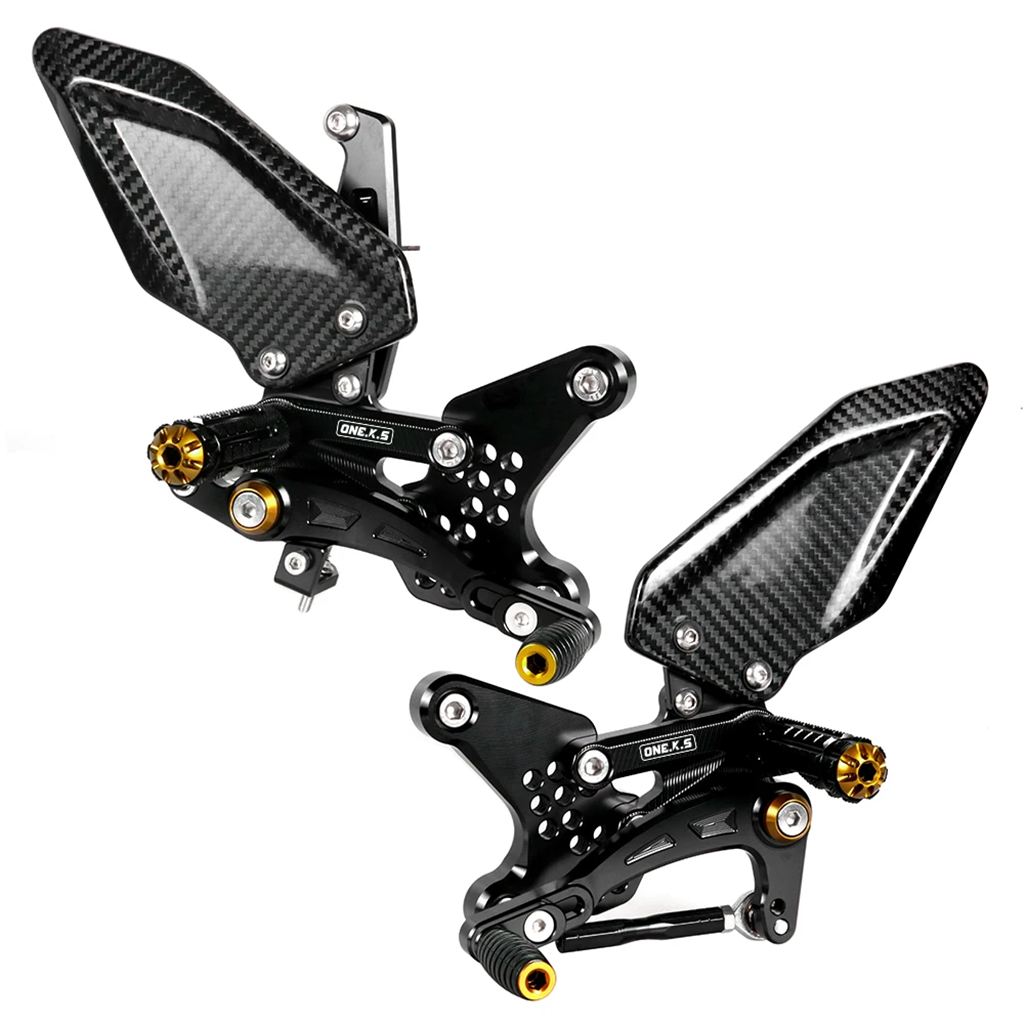 【並行輸入品】カワサキzx4r zx4rr zx4r zx4rr zx4r zx4r 2023-2024用バイク用CNC調整可能リアセット リアセット フットレスト フットレストの画像