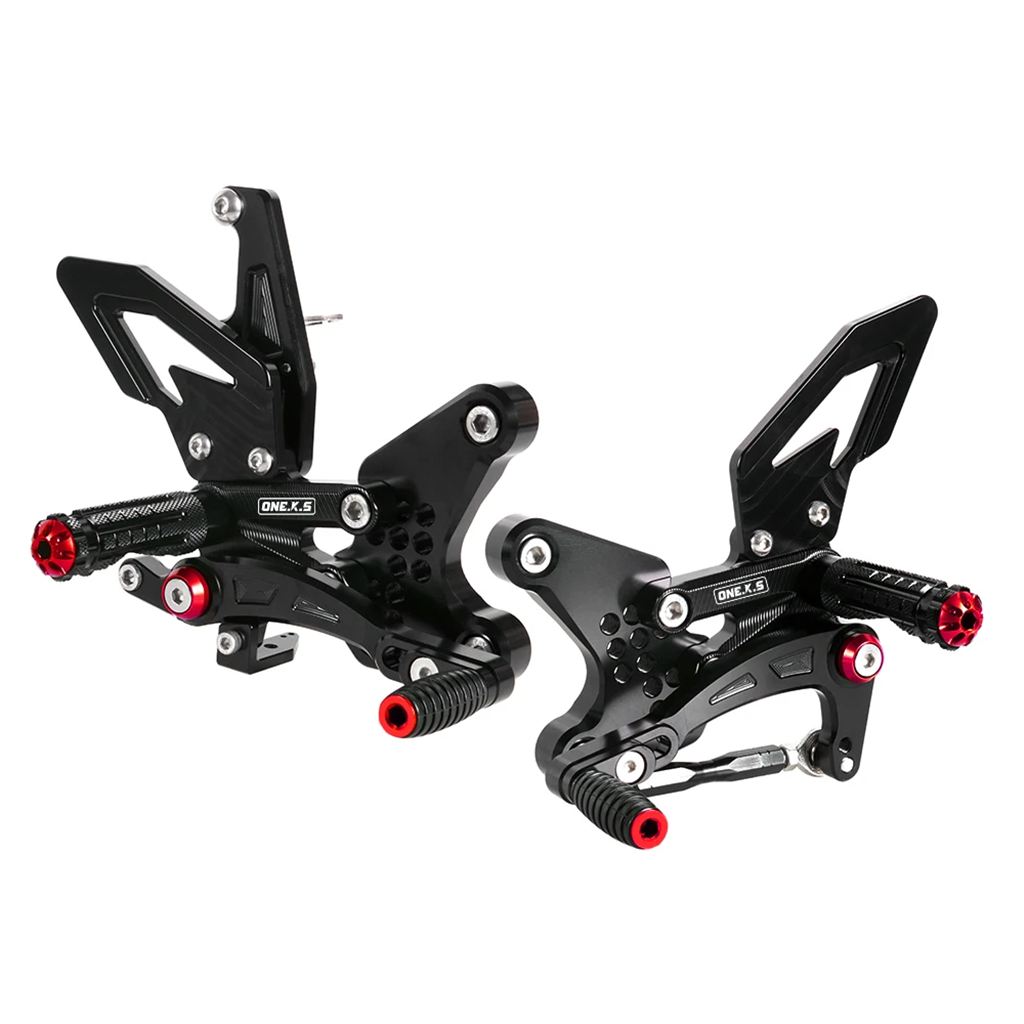 【並行輸入品】カワサキzx4r zx4rr zx4r zx4rr zx4r zx4r 2023-2024用バイク用CNC調整可能リアセット リアセット フットレスト フットレストの画像