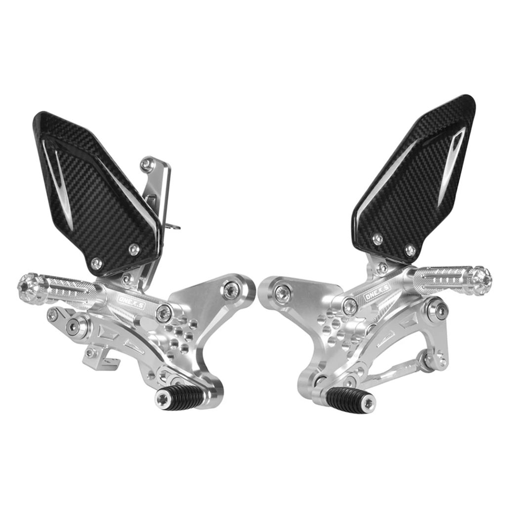 【並行輸入品】カワサキzx4r zx4rr zx4r zx4rr zx4r zx4r 2023-2024用バイク用CNC調整可能リアセット リアセット フットレスト フットレストの画像